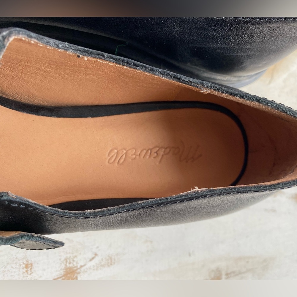 Madewell Black Leather Mary Jane Loafers with Buckle - Picture 4 of 14